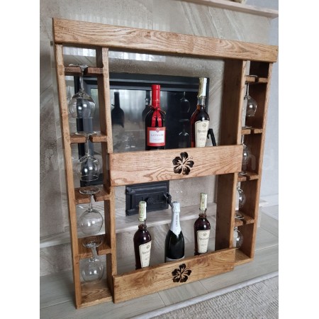 Vinoteca mica din lemn A-4